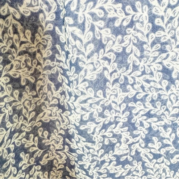 Misa Olga Ruffle Sleeve Mixed Print Boho Blouse Top Blue Size M - Picture 10 of 12